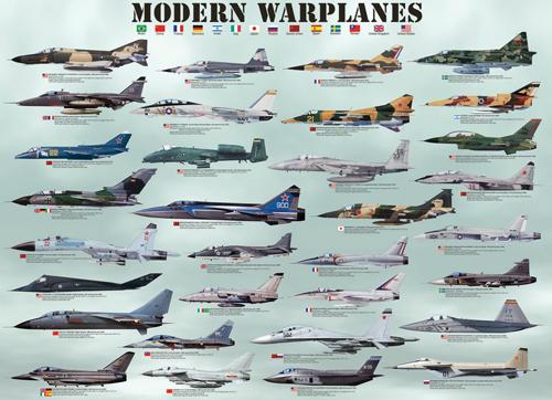 Foto Puzzle Eurographics De 1000 Piezas Aviones De Guerra Modernos