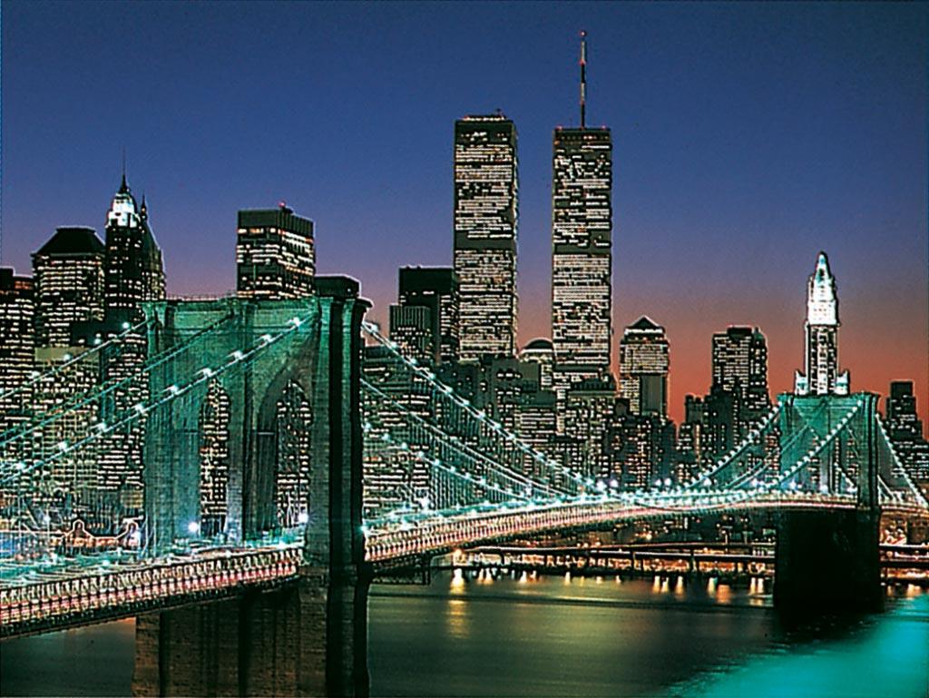 Foto Puzzle Ravensburger De 2000 Piezas Puente De Brooklyn En La Noche