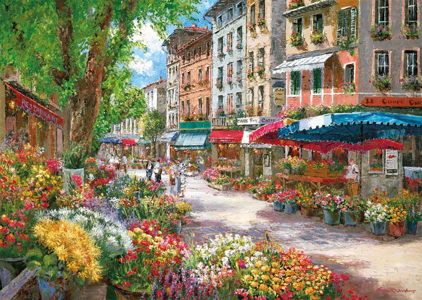 Foto Puzzle Schmidt De 1000 Piezas París, Mercado De Flores