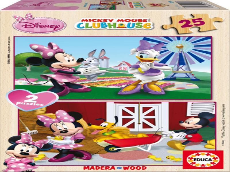 Foto Puzzles madera 2x25 minnie 15279