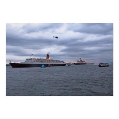 Foto Qe2 Y Qm2 En Nyc Posters