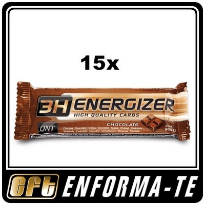 Foto Qnt 3h Energize, 15 Barritas Energéticas De 80g Chocolate (24,91€/kg)
