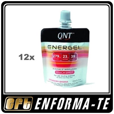 Foto Qnt Energel Full Energy, 12 Geles De 75ml/100g Fresa-platano (20,75€/kg)