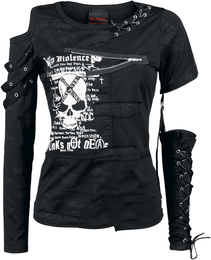 Foto Queen Of Darkness: Dark Punks Forever - Manga larga Mujer