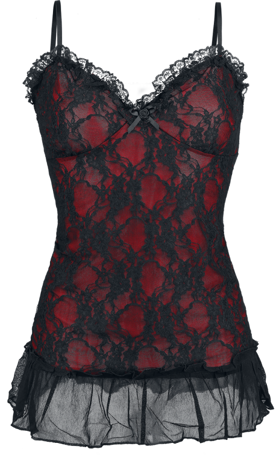 Foto Queen Of Darkness: Lace Spaghetti Top - Top Mujer