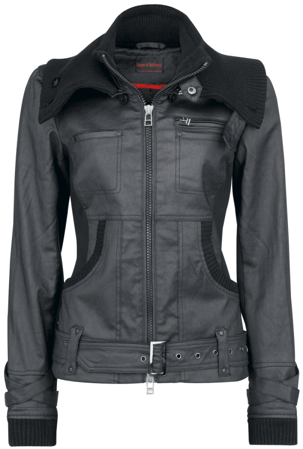 Foto Queen Of Darkness: Leather Look Jacket - Chaqueta Mujer