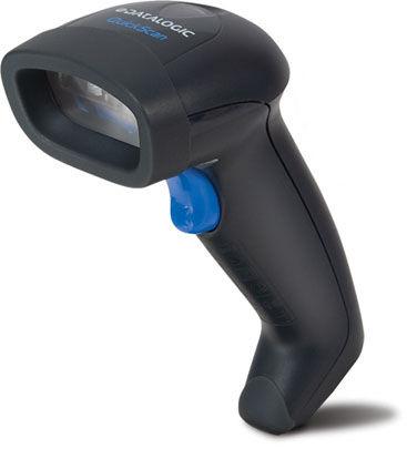 Foto QuickScan D2330 Láser reader (black) + KBW cable + stand