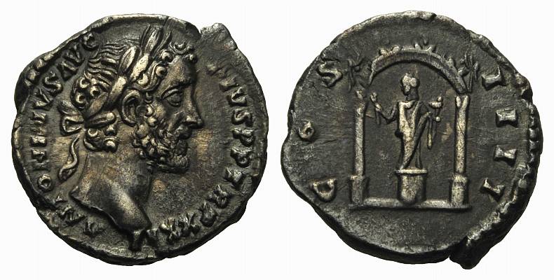 Foto RÖMische Kaiserzeit: Antoninus Pius (138 161) Denar 158-159