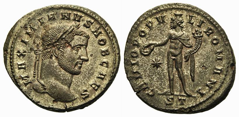 Foto RÖMische Kaiserzeit: Constantius I Chlorus Caesar Follis Ticinum 298-