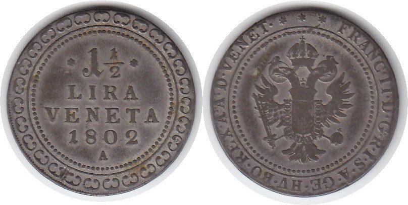Foto Römisch Deutsches Reich 1 1/2 Lira 1802