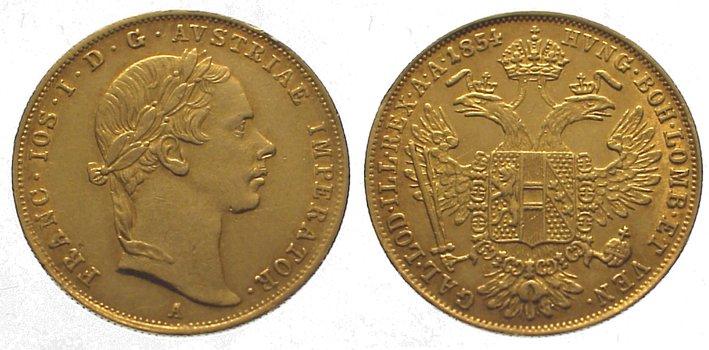 Foto Römisch Deutsches Reich Dukat Gold 1854 A