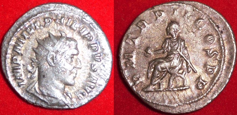 Foto Römische Kaiserzeit Philippus I Antoninian 244-249 n Chr