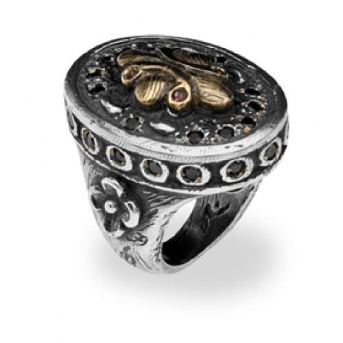 Foto R91 anillo plata y latón
