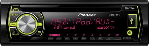 Foto Radio Cd Pioneer Deh X3500ui , Mp3/usb , 1rca , Rojo , Oem , Control Directo Iphone4 / Ipod X Usb , Silicon Tuner .android + Pandora Control , Mixtrax, Vario Color , 4x50w ,