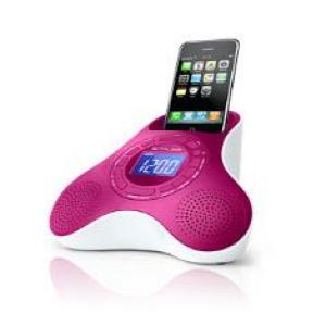 Foto Radio despertador docking station muse para iphone/ipod rosa