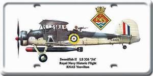 Foto RAF Swordfish II metal lcience plate style sign