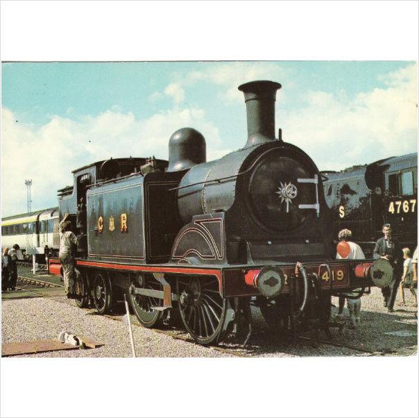 Foto Railway postcard caledonian 419 shildon s&d 150 1975 lms 0-4-4t loco