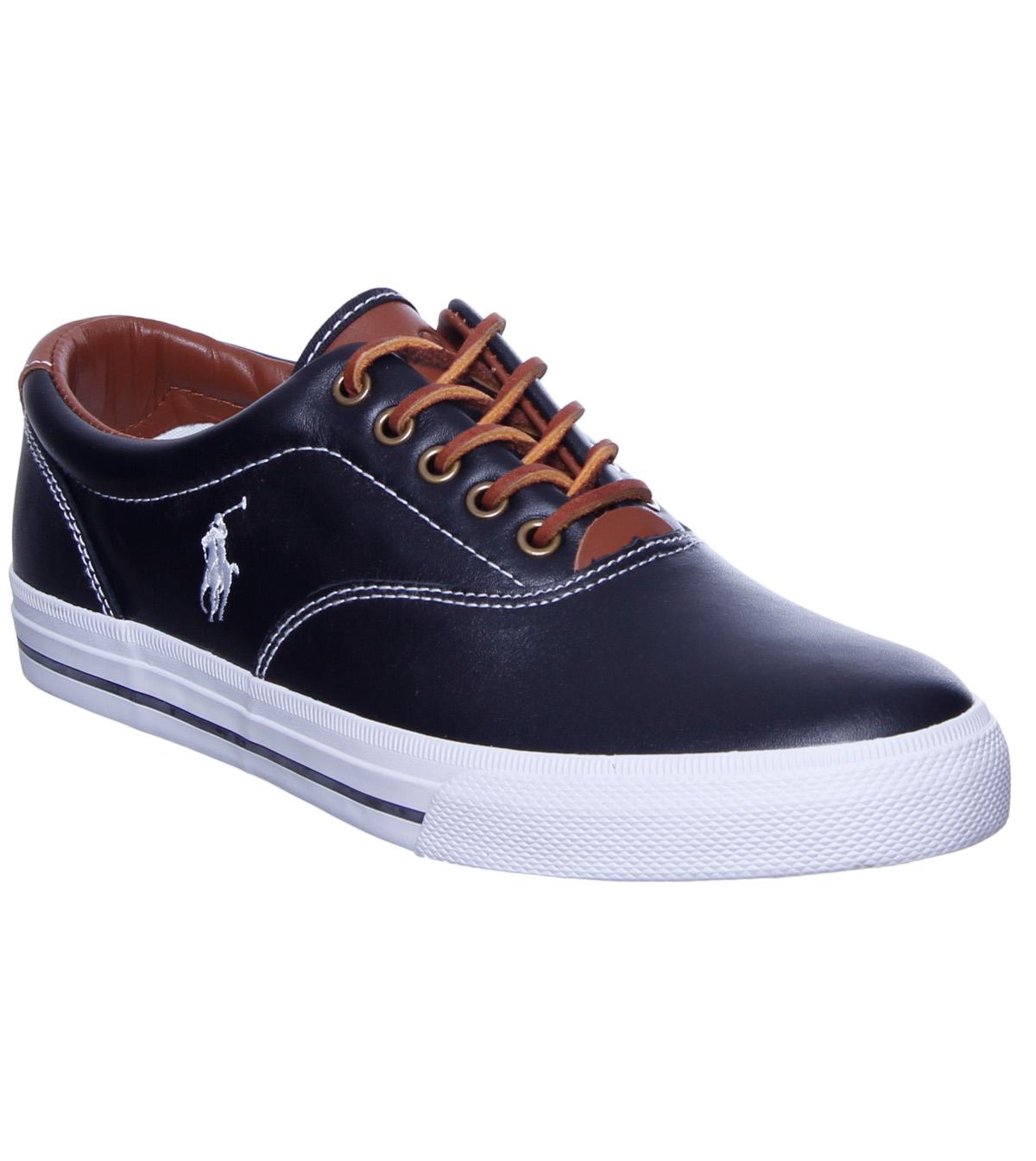 Foto Ralph Lauren Black Vaughn Leather Trainer