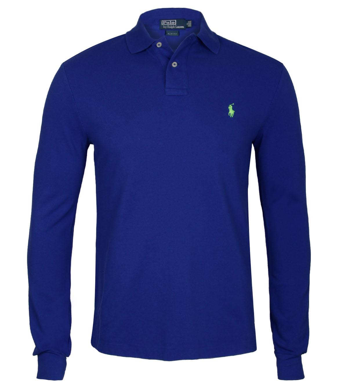 Foto Ralph Lauren Rugby Royal Blue Long Sleeve Polo -S