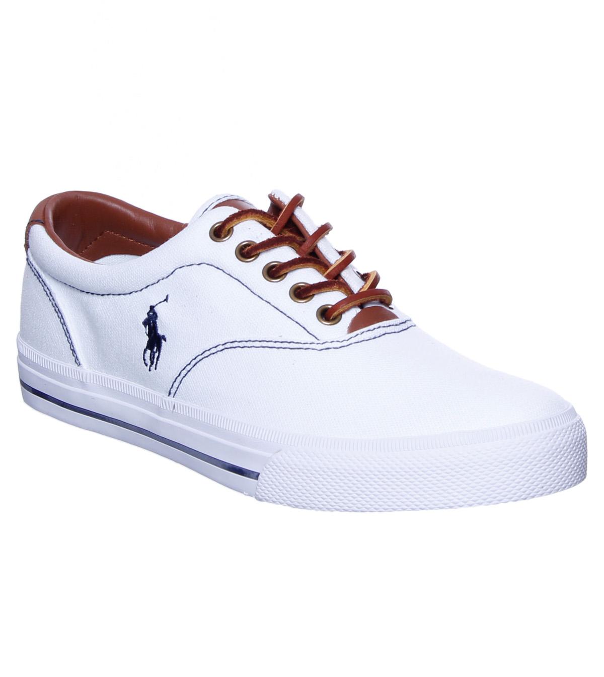 Foto Ralph Lauren White Vaughn Canvas/Leather Trainer