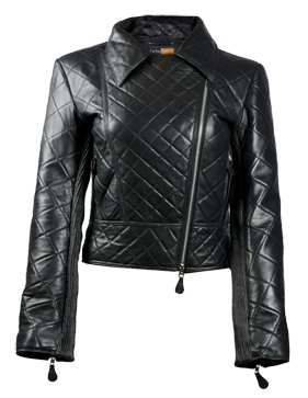 Foto Rania Quilted Women’s Black Leather Jacket