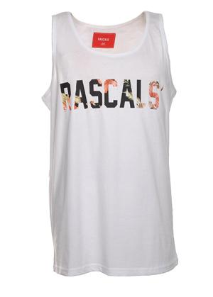 Foto Rascals College Logo Tank Top White/Flower S - Modern Pattern,Camiseta