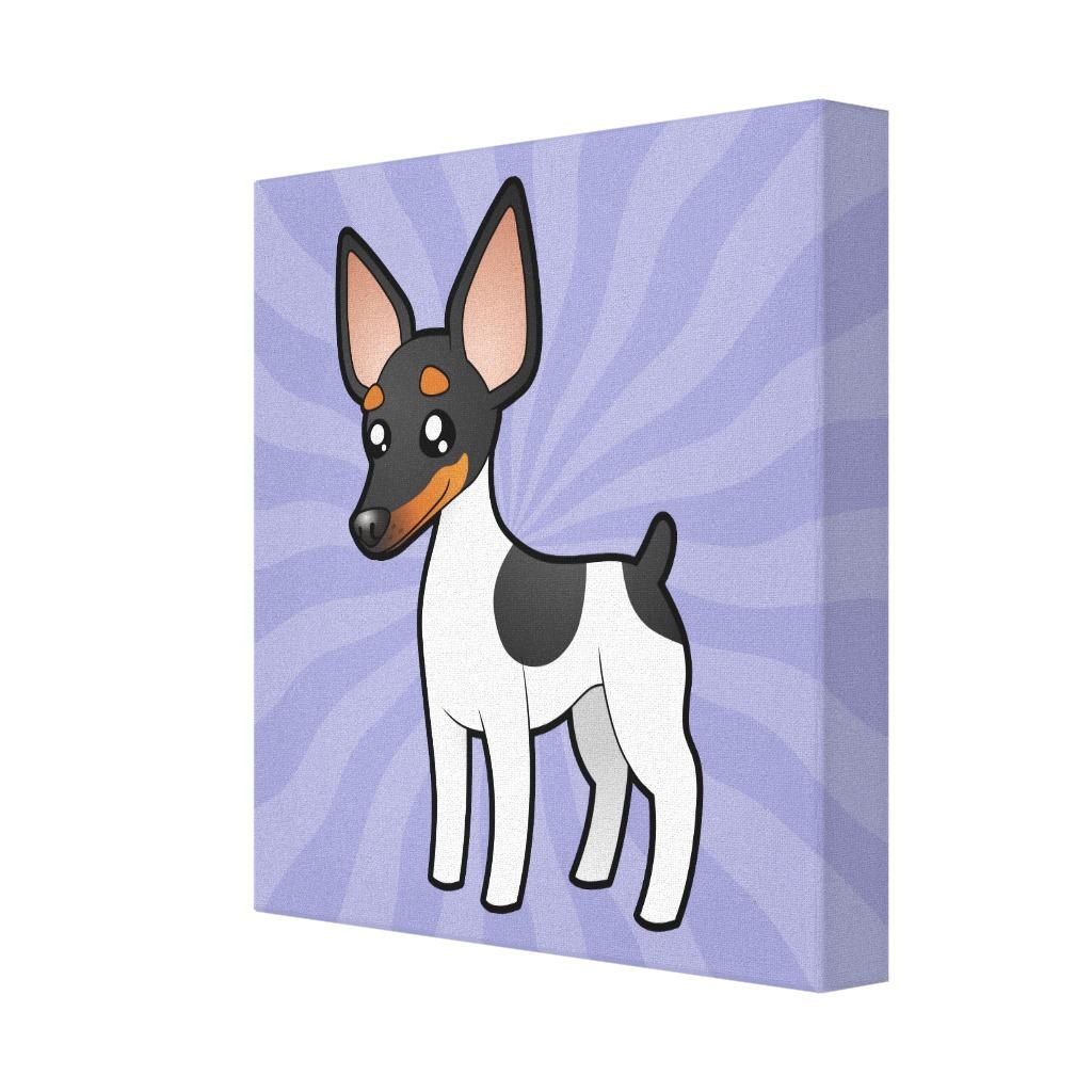 Foto Rata Terrier del dibujo animado/fox terrier de jug Impresión En Lona