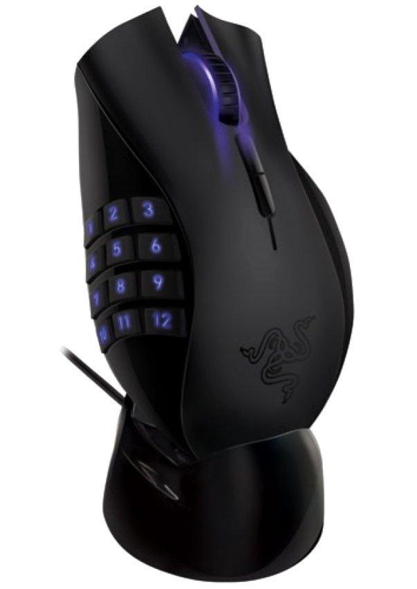 Foto Razer Gaming Mouse Naga Epic, USB, Inalámbrico, 5600DPI, Negro/Azul RZ-01-00510100-R3G1