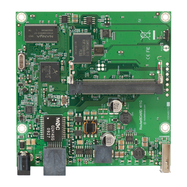 Foto RB411GL, RouterBOARD 411GL, 1 gigabit LAN, 1 miniPCI, RB/411GL, RB411AH, MIKROTIK