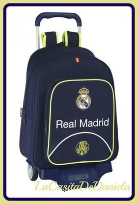 Foto Real Madrid Mochila Grande Con Carro Ruedas/trolley/big Rucksack W/ Wheels