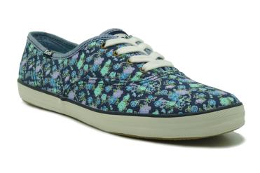 Foto Rebajas de zapatillas de mujer Keds CHAMPION floral azul