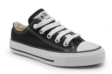 Foto Rebajas de zapatillas de niña Converse YOUTH ALL STAR OX BLACK negro
