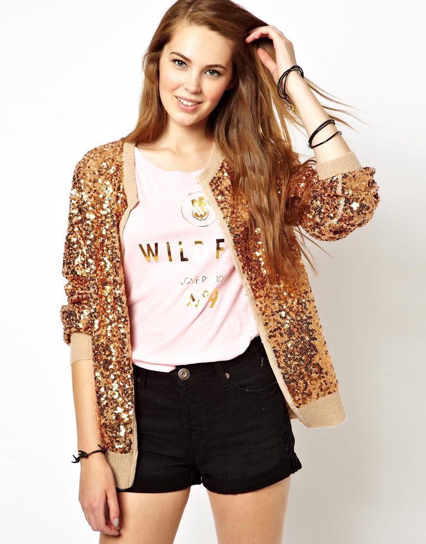 Foto Rebeca Ballroom de Wildfox White Label Gold sequin scotch