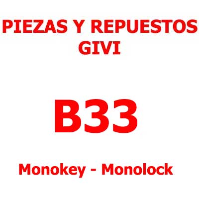 Foto Recambios despiece de la maleta B33 GIVI 8-Z3001A900R Ornamentación pra maleta B3