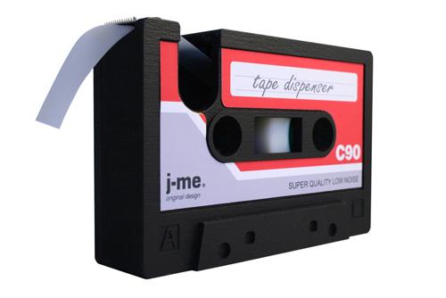 Foto Red Cassette Tape Dispenser, Funky Retro Style