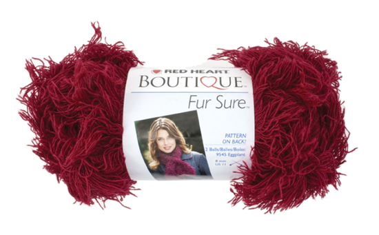 Foto Red Heart Boutique Fur Sure Yarn - Ruby
