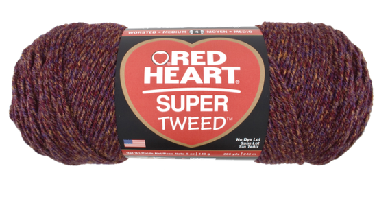 Foto Red Heart Super Tweed Yarn - Mulberry