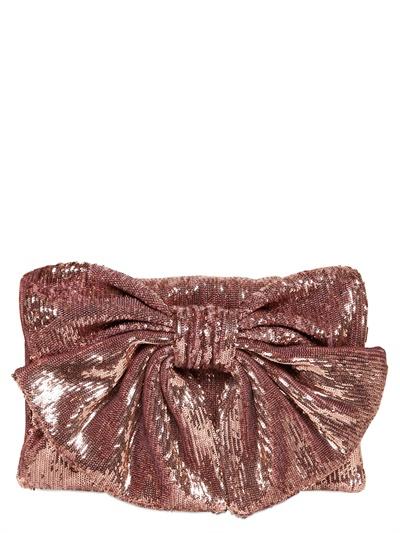 Foto red valentino clutch de moño lentejuelas brillosas