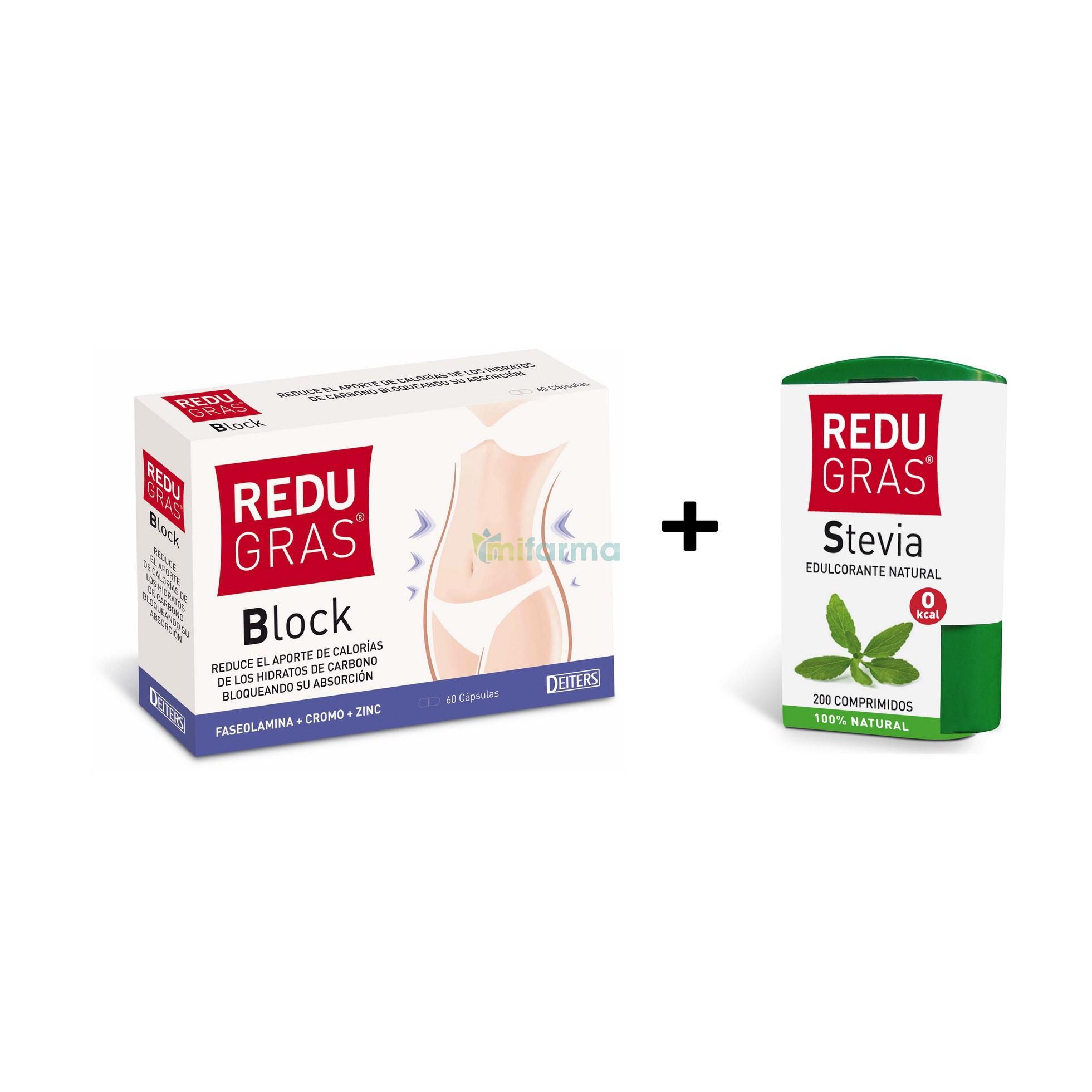 Foto ReduGras Block 60 Capsulas +Regalo: ReduGras Stevia 200 Comprimidos