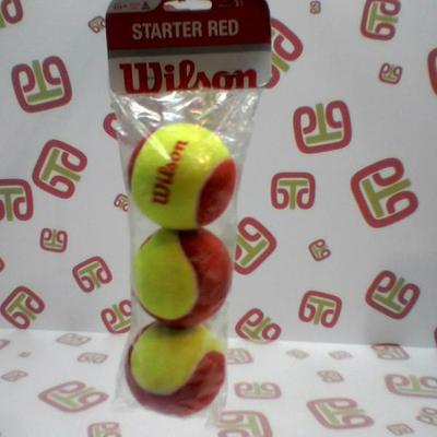 Foto Ref.0119-set De 3 Pelotas De Tenis Wilson Kinder Starter Easy, Rojo/amarillo