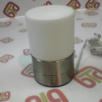Foto Ref.3106-lampara Mesa Niquel Mate, Blanco, Exclusivo 1xe14 Max 40 W