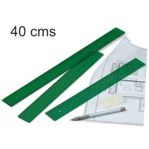 Foto Reglas verdes Faibo tecnicas de 40 Cms - graduadas