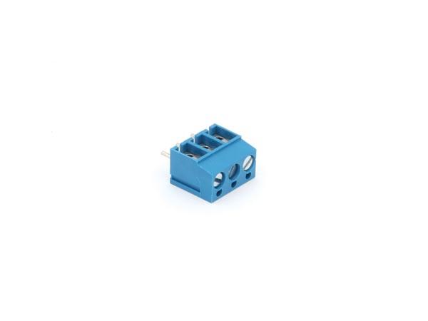 Foto Regleta de conexión con tornillos, 3 contactos, azul