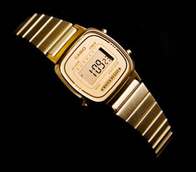 Foto Reloj Acero Digital De Mujer La670wega Marca Casio Oro Cron�grafo Temporizador