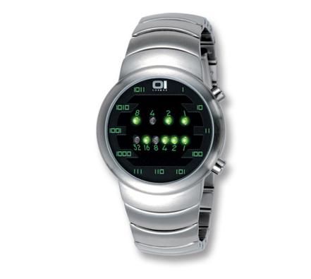 Foto Reloj Binario Samui Moon Acero Led Verde