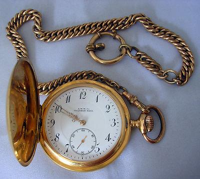 Foto Reloj Bolsillo Oro 18 K Waltham Genuine Solid Gold Pocket Watch Or Horloge