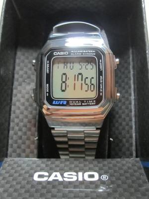 Foto Reloj Casio A179 Wea-1aes Plateado Retro Años 80 + Caja + Envio Rapido + Oferta