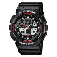 Foto Reloj Casio G-shock Ga-100-1a4er Negro Rojo