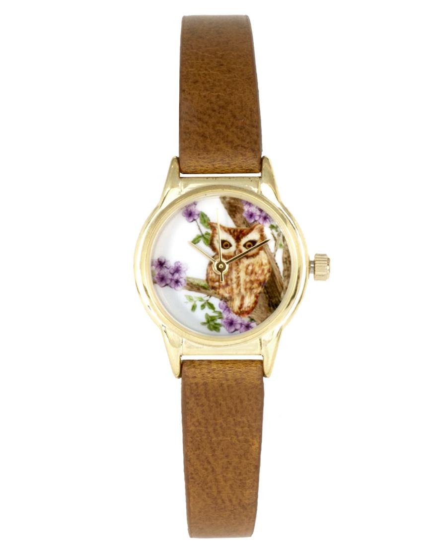 Foto Reloj con búho en la esfera Helen de River Island Marrón