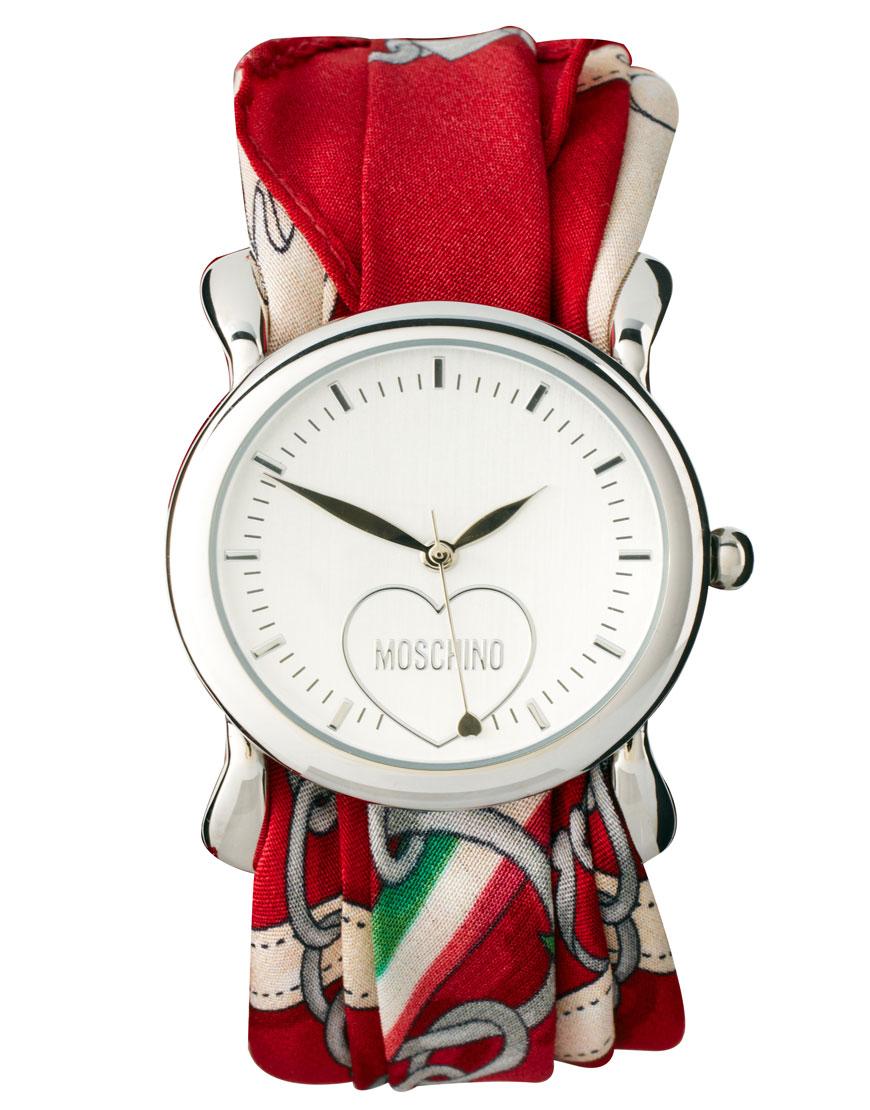 Foto Reloj con correa de fular de mujer de Moschino Negro